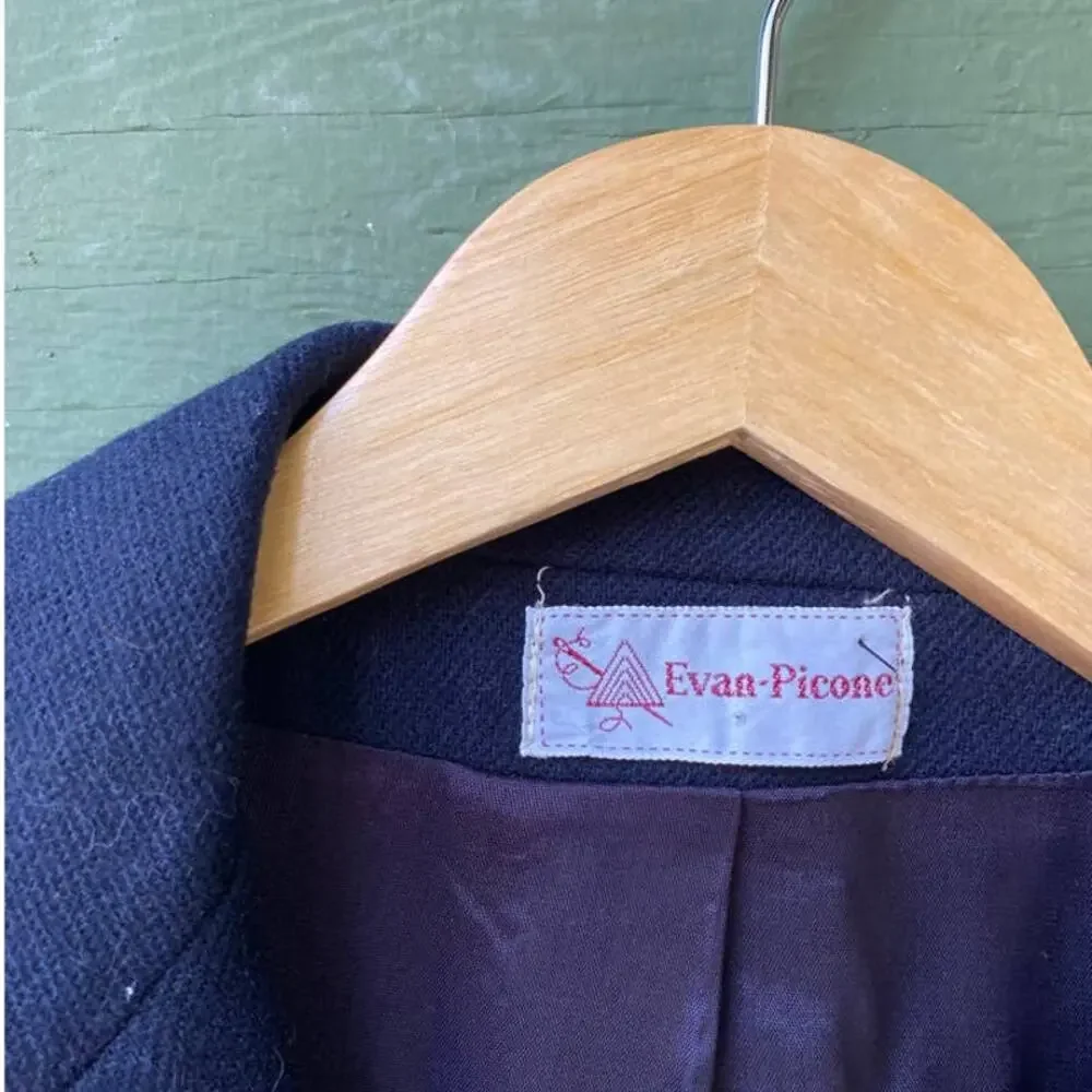 Vintage blazer slim navy blue